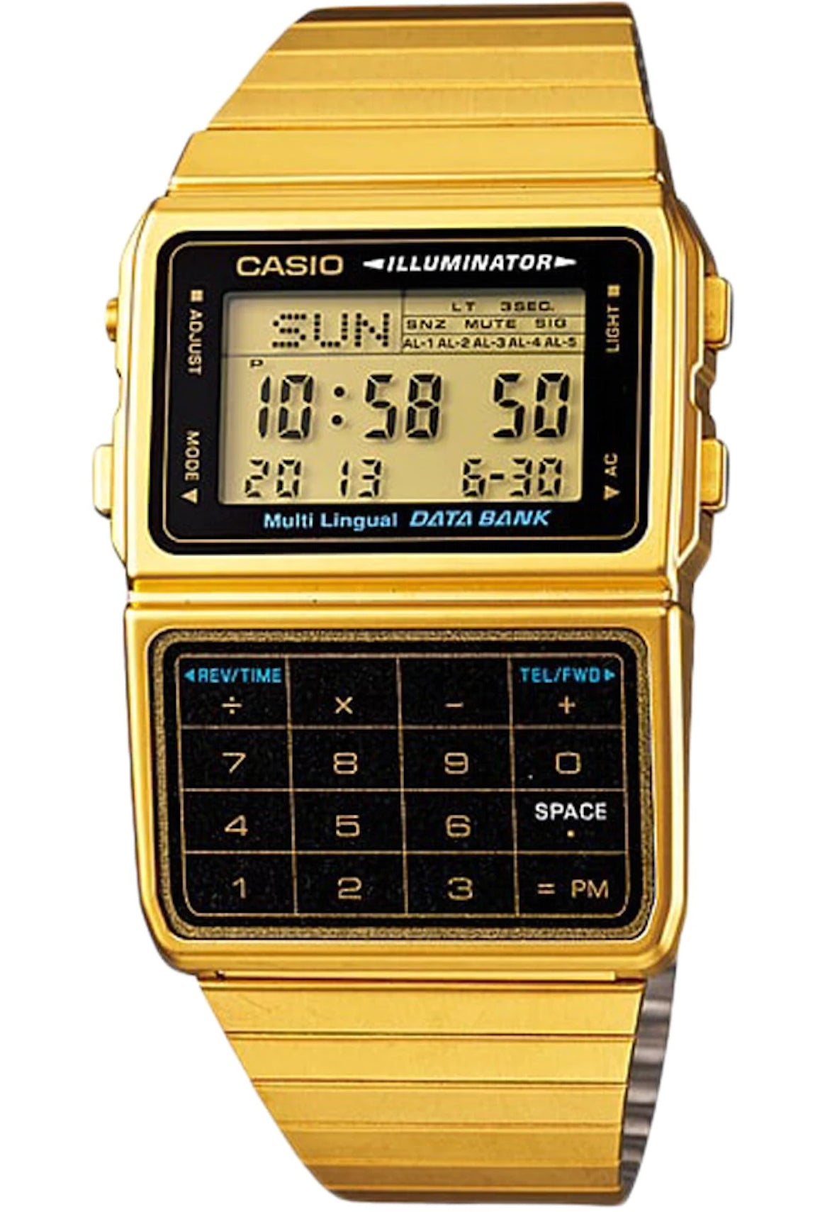 CASIO DATABANK CALCULATOR GOLD DBC-611G-1DF