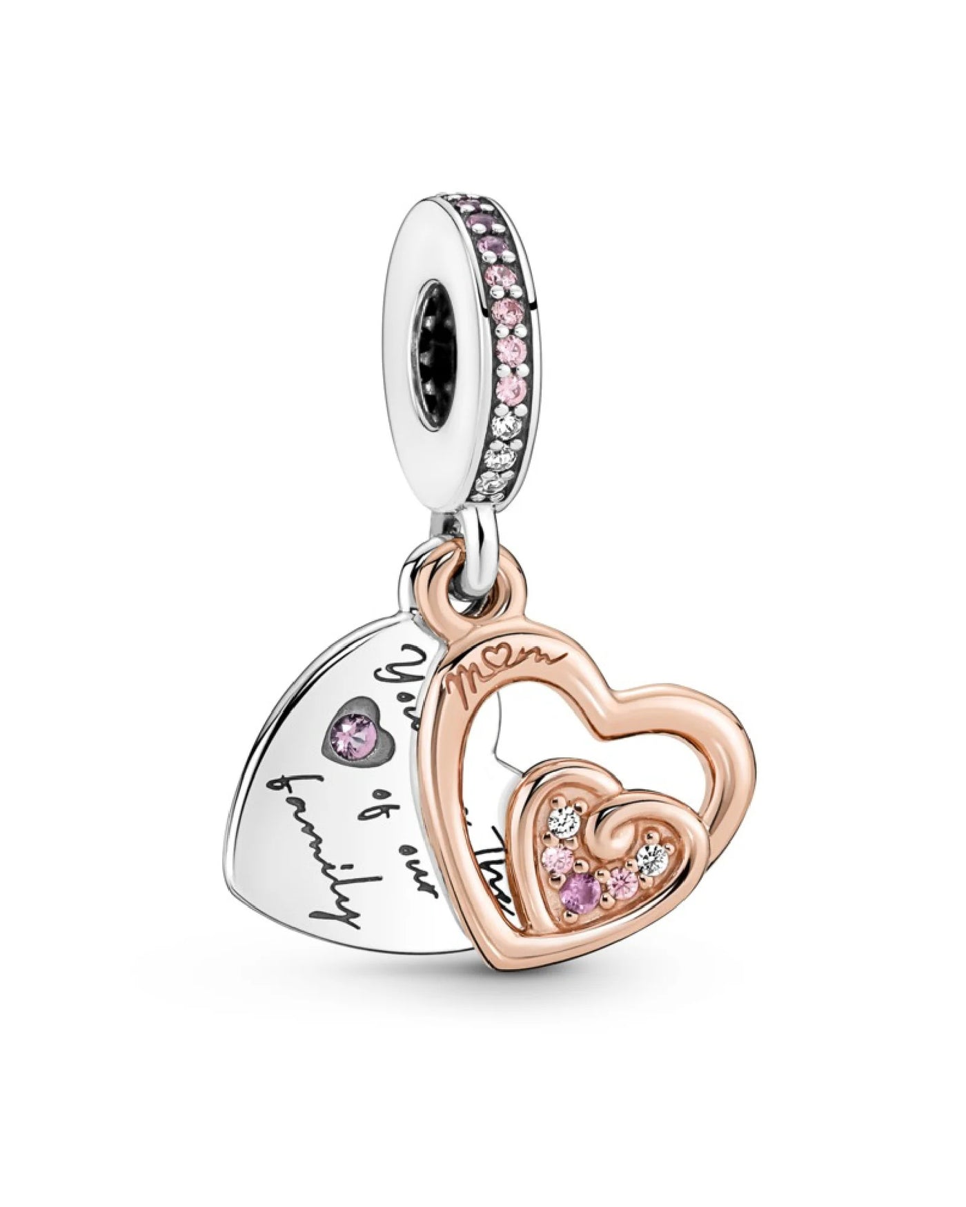 PANDORA JEWELRY Mod. CUORI INTRECCIATI E FAMIGLIA 781020C01