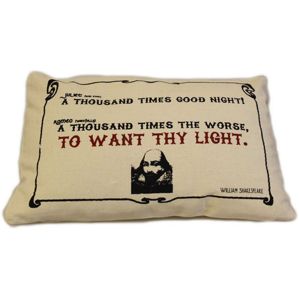 CUSCINI LETTERARI - Copricuscino in Juta lavata / Cotton pillow case WANT THY LIGHT - Size 38x25cm SLEEP-C-09