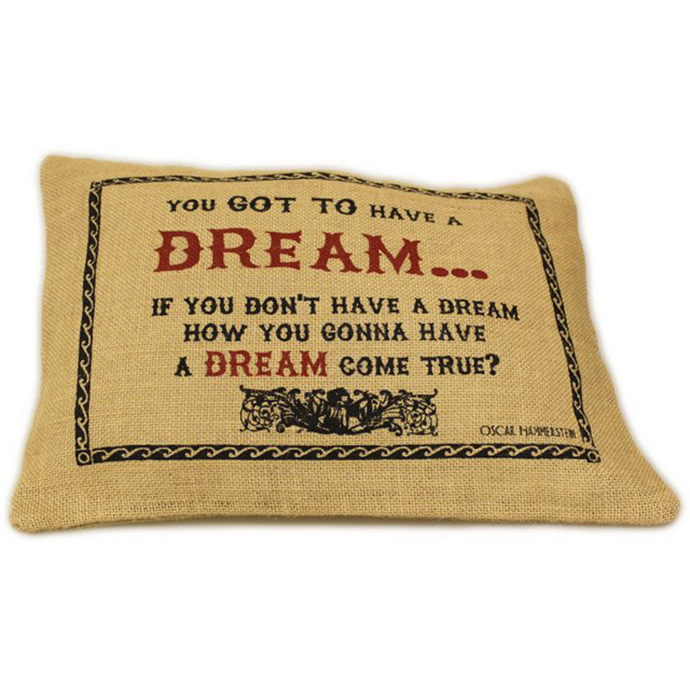 CUSCINI LETTERARI - Copricuscino in Juta lavata / Juta washed pillow case DREAM - Size 38x25cm SLEEP-J-04